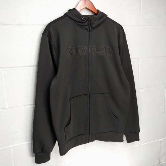 Burton spellout hooded sweatshirt zip-up jacket size small - Picture 1 of 15